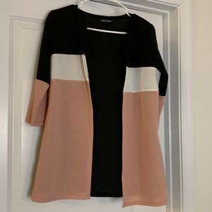 Black, White, Pink 3/4 Sleeve Jacket
